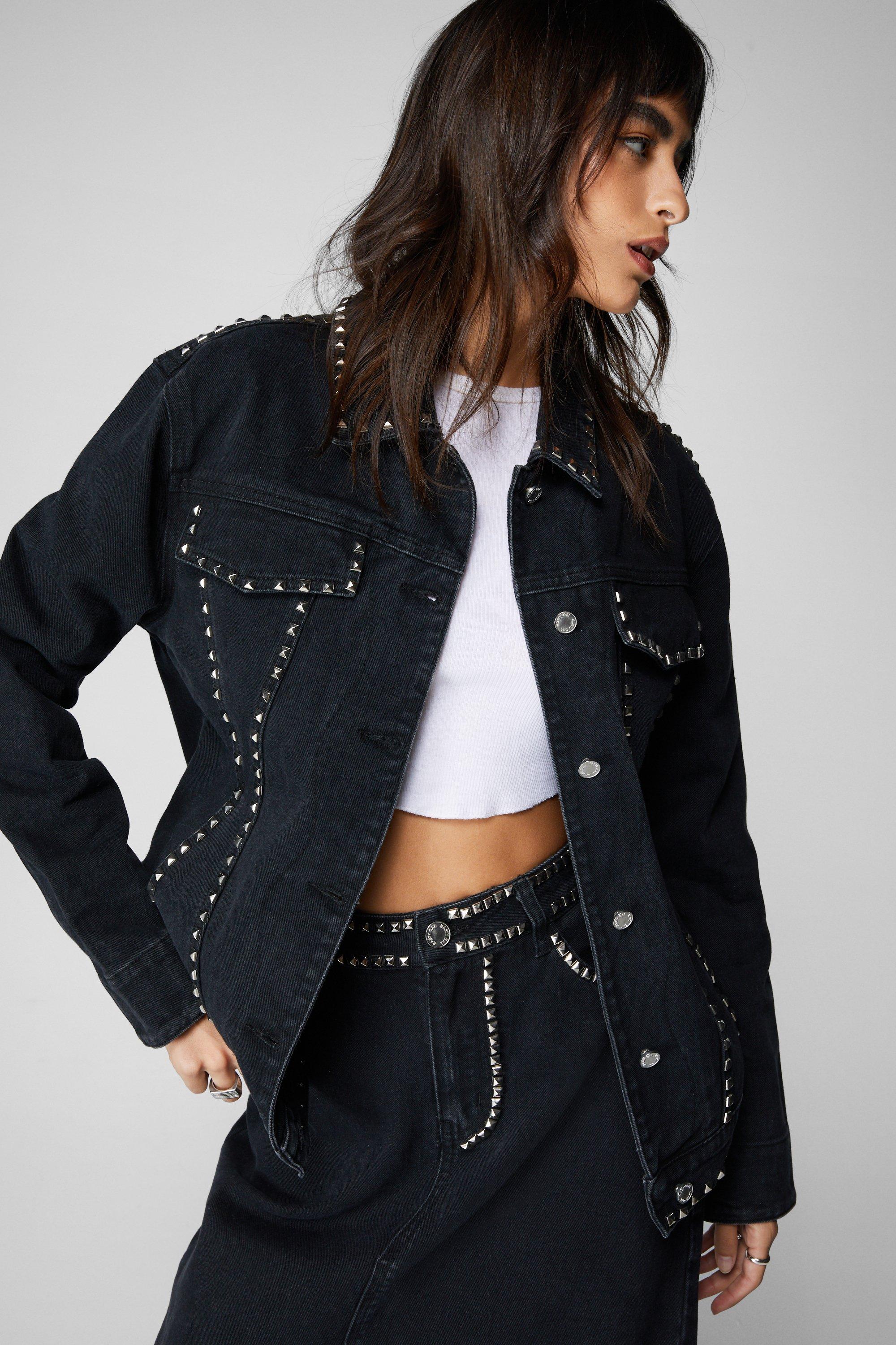 Black petite clearance denim jacket